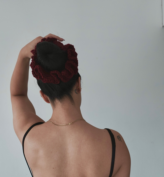 Crochet Ruffled Scrunchie
